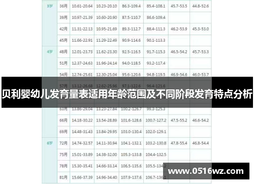 贝利婴幼儿发育量表适用年龄范围及不同阶段发育特点分析